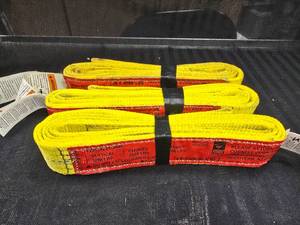 lot 40 image: (3) Heavy Duty 8ft. Lifting Straps