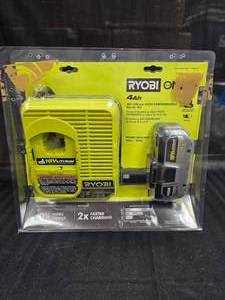 lot 66 image: Ryobi 18V Lithium Battery and Charger Set