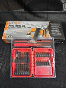 lot 71 image: New Grease Gun and Impact Bit Set