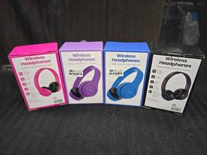 lot 84 image: (4) Wireless Headphones 4 Different Colors
