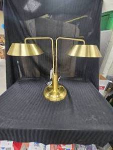 lot 107 image: Brass Double Table Lamp