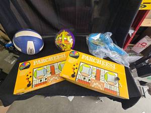 lot 151 image: Lot of Assorted Items, Games, Volleyball Etc.