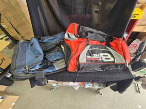 lot 153 image: (2) Duffle Bags, Dale Earnhardt and Luggage Style with Wheels and Handle