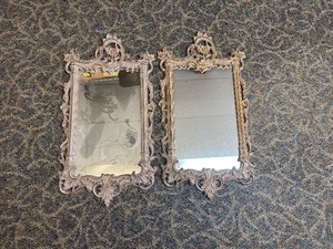 lot 91 image: Antique Ornate Wall Mirrors