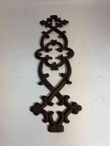 lot 61 image: Cast Iron Wall Hanging Trivet-Style Decorative Panel