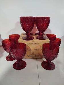 lot 96 image: Villeroy & Boch Boston Red Wine Goblets