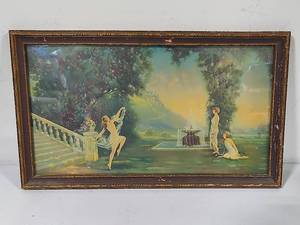lot 101 image: Robert Atkinson Fox Spirit of Youth Art Deco Framed Art