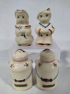 lot 104 image: Shawnee Pottery - Salt & Pepper Sets