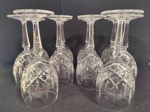 lot 134 image: Gorham Lady Anne Crystal GobletsWine Glasses (10)