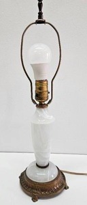 lot 54 image: MCM Marbled Glass Working Lamp