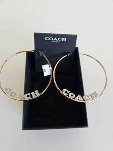 lot 74 image: Brand New Genuine COACH Hoop Earrings