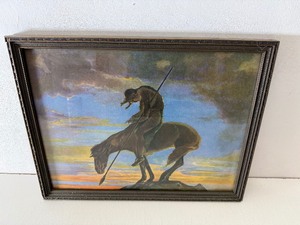 lot 271 image: Vintage 1930s Framed Western Print - End of Trail
