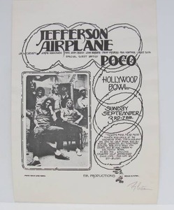 lot 34 image: Fantastic Original 1960s Rock Concert Poster Collection #4 - Jefferson Airplane