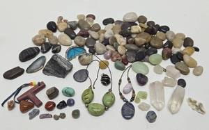 lot 173 image: Nice Lot of Assorted Polished Gemstones Jewelry Crystals etc&nbsp