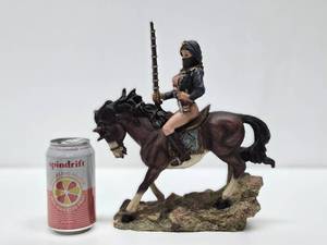 lot 195 image: Myths &amp Legends Sculpture - Lady Warrior on Horse