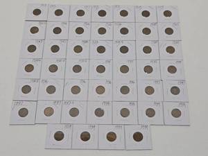 lot 217 image: Lot of 46 US Wheat Pennies 1913-1939