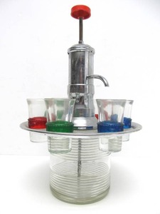 lot 143 image: Vintage 1950s era Deco Chrome Bar Drink Shot Dispenser