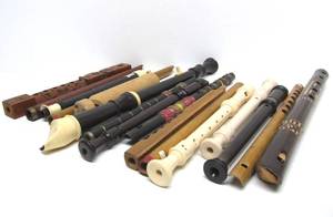 lot 159 image: LARGE Estate Lot of Vintage etc Recorder Musical Instruments