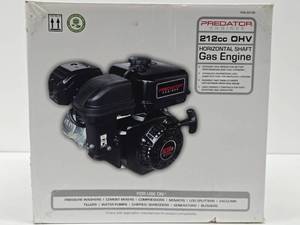 lot 297 image: New in Box PREDATOR Horizontal Shaft 212cc OHV Engine