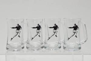 lot 380 image: Set of 4 Vintage Football Beer Mugs