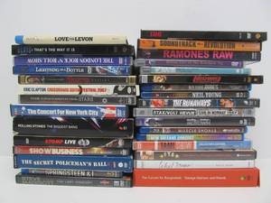 lot 240 image: Lot of Assorted Music DVDs Concerts etc - Mostly Rock &amp Roll
