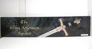 lot 233 image: Awesome LARGE Stainless Steel Museum Replica - KING SOLOMON SWORD - New in Box #3
