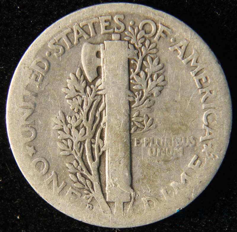 1925 D US MERCURY SILVER DIME