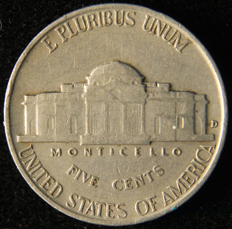 1939 D US JEFFERSON NICKEL KEY DATE