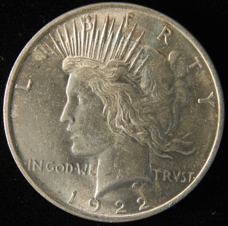 1922 PEACE SILVER DOLLAR BU