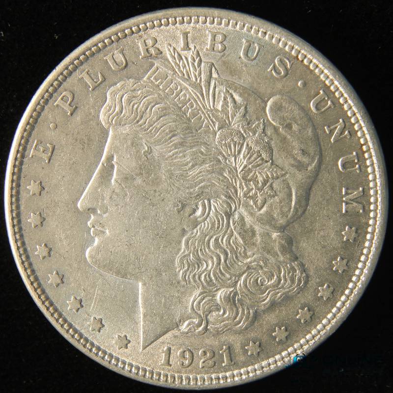 1921 US MORGAN SILVER DOLLAR AU