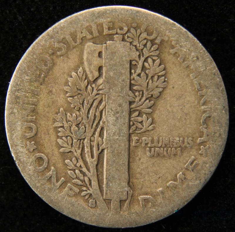 1917 S US MERCURY DIME GOOD