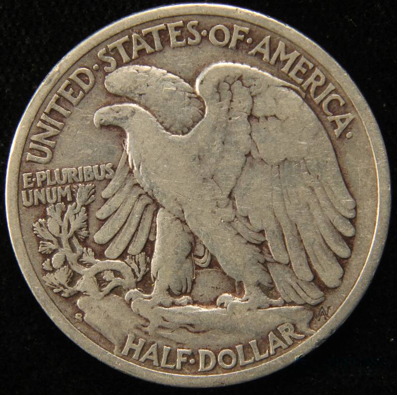 1944 S WALKING LIBERTY SILVER HALF DOLLAR FINE