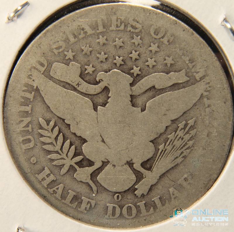 1900 O BARBER SILVER HALF DOLLAR