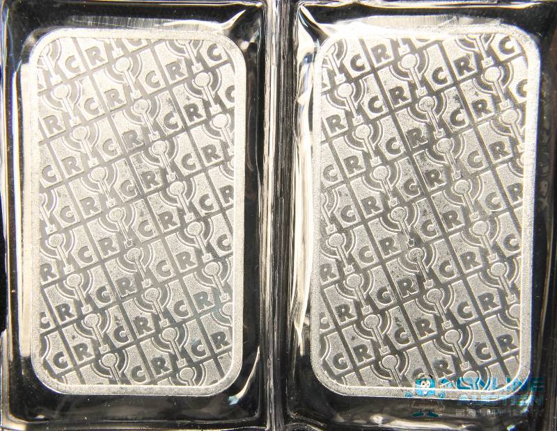 TWO - 1 TROY Oz. 999 FINE SILVER BARS REPUBLIC METALS