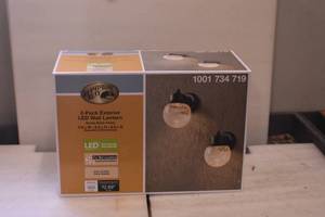 lot 15 image: 2 pack Exterior LED Wall Lantern