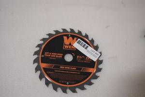lot 50 image: WEN BL6501 6.5-Inch 24-Tooth Carbide-Tipped Track Saw Blade Lightly used...