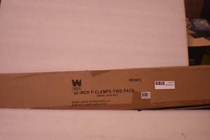 lot 71 image: WEN 10236F2 Quick-Adjust 36-Inch Steel Bar Clamps with 2.5-Inch Throat and Micro-Adjustment Handle, Two Pack