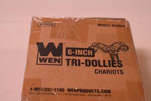 lot 79 image: WEN DL6300 6-Inch 300-Pound Capacity Furniture Moving Tri-Dolly Set (4 Pack)