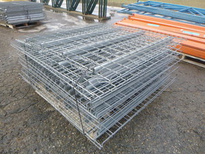lot 6 image: 16 Pallet Racking 52 X 49 Wire Decks