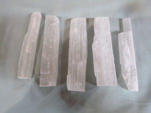 lot 38 image: 5 Selenite Crystal Sticks
