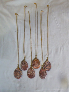 lot 51 image: 6 Leopard Skin Jasper Pendant Necklaces