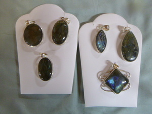 lot 52 image: 6 Labridorite Pendants