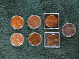 lot 63 image: 7 Copper Collectible Coins