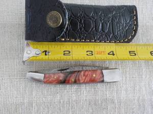 lot 6 image: MHS Cutlery Hand Crafted Damascus S...