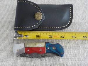 lot 7 image: MHS Cutlery Hand Crafted Damascus S...