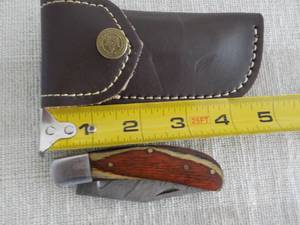 lot 10 image: MHS Cutlery Hand Crafted Damascus S...