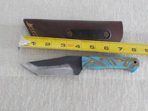 lot 13 image: MHS Cutlery Hand Crafted Damascus S...