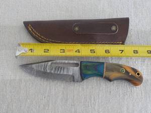 lot 21 image: MHS Cutlery Hand Crafted Damascus S...