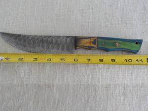 lot 24 image: MHS Cutlery Hand Crafted Damascus S...