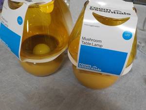 lot 44 image: 2 Room Essentials Table Lamps 8 He...